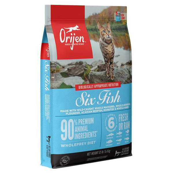 Orijen Корм сухой беззерновой гипоаллергенный для котят и кошек (6 рыб), 1,8кг срок до 01.03.2026