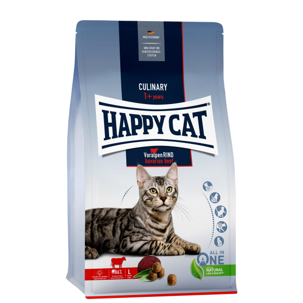 Happy Cat Корм сухой для взрослых крупных кошек (говядина)
