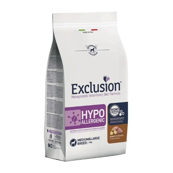 Exclusion Monoprotein VET Diet Hypoallergenic Medium & Large Breed гипоаллергенный сухой корм средних и крупных пород (Кролик и картофель), 2кг