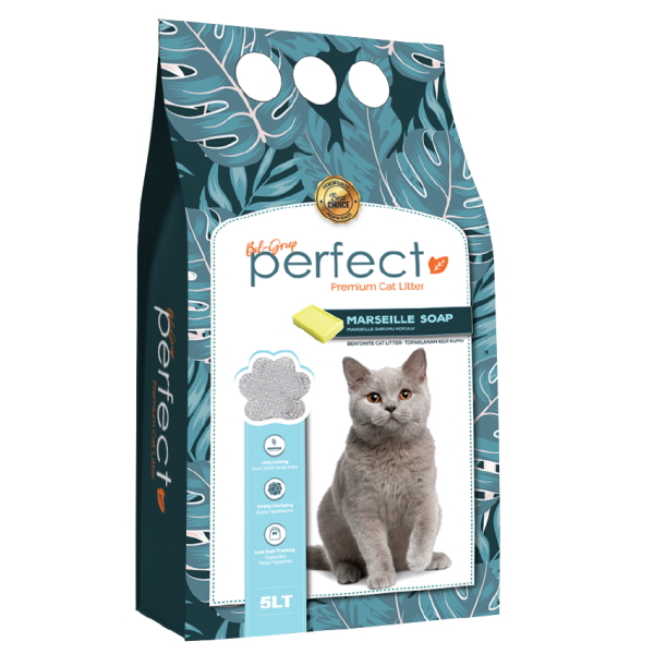 Perfect Cat Litter with Marseille Soap Scented Наполнитель бентонитовый Марсельское мыло, 10л