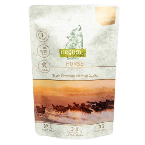 Isegrim Roots Корм консервированный для взрослых собак (конина), 410г