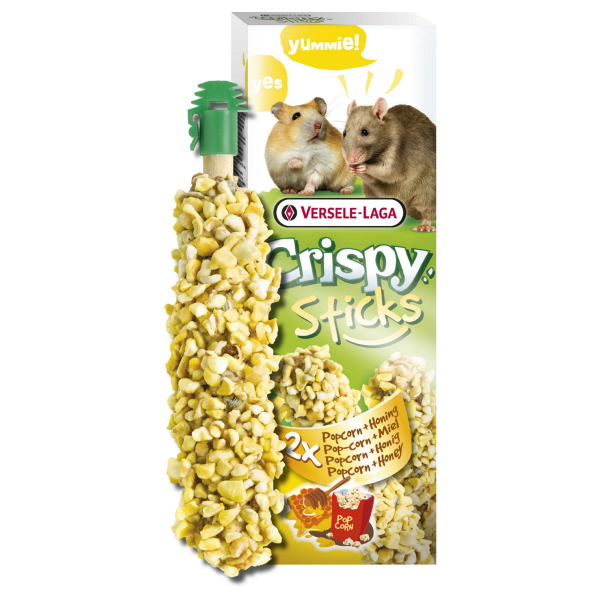 Versele-Laga Crispy Sticks Лакомство для хомяков и крыс (поп-корн, мёд), 100г
