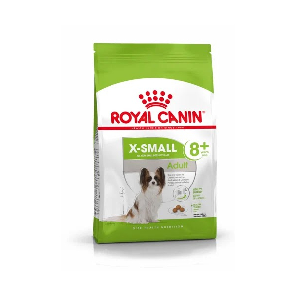 Royal Canin X-small Adult 8+ Корм сухой полнорационный для собак миниатюрных пород (до 4 кг) старше 8 лет, 500г