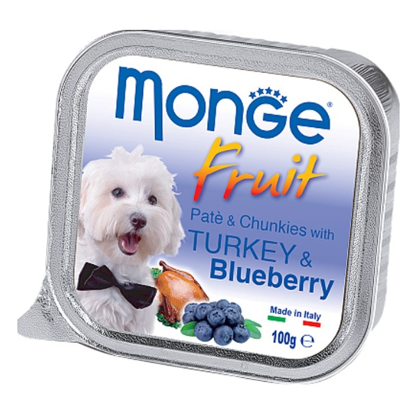 Monge Dog Fresh для собак с индейкой с черникой,100гр