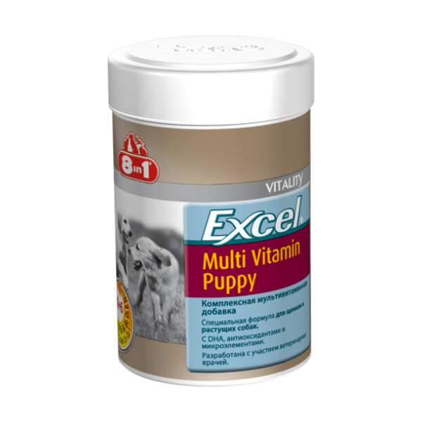 8in1 Excel Multi Vitamin Puppy Витаминно-минеральная добавка для щенков, 100таб