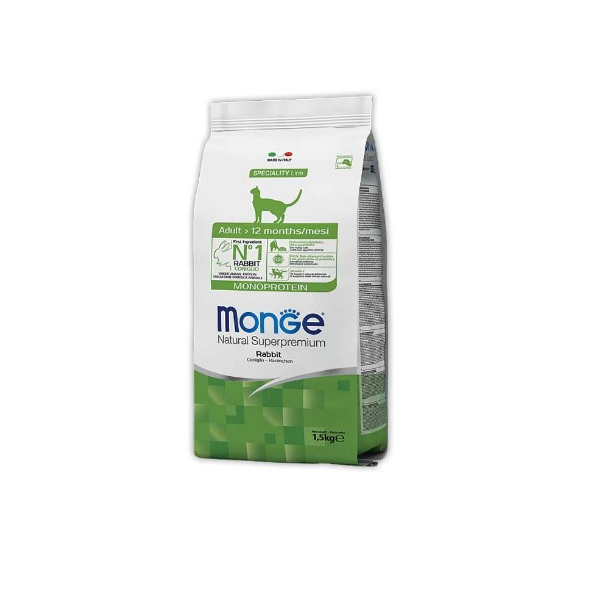 Monge Cat Speciality Line Monoprotein Adult сухой корм для кошек, из кролика,1,5кг