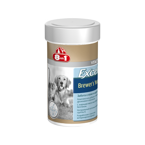 8in1 Excel Brewer's Yeast комплексная добавка на основе пивных дрожжей и чеснока