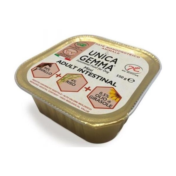 Unica Gemma Adult Mini Intestinal Паштет для взрослых собак мелких пород (конина), 150 гр