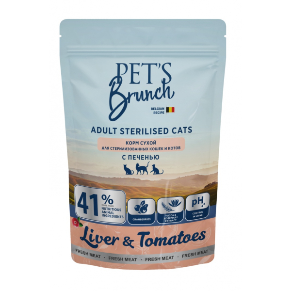 Pet's Brunch Корм сухой для стерилизованных кошек с 6 месяцев