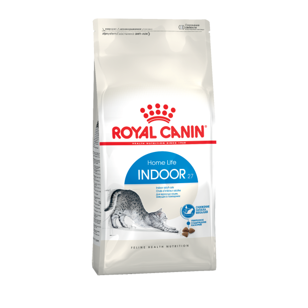 Royal Canin Indoor 27 Корм сухой сбалансированный для взрослых кошек, живущих в помещении