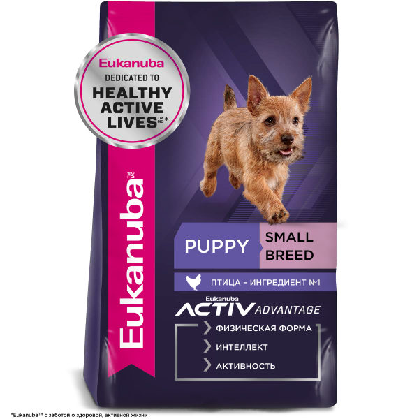 Eukanuba Корм сухой для щенков мелких пород (птица), 3кг