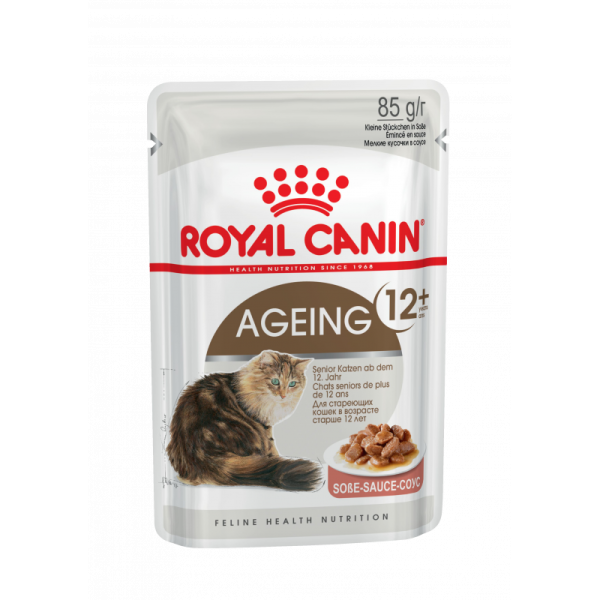 Royal Canin Ageing 12+ Корм консервированный для стареющих кошек от 12 лет (мелкие кусочки в соусе), 85г