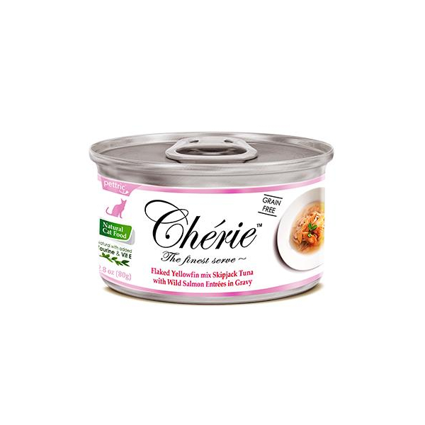 Cherie хлопья тунца с кусочками дикого лосося в подливке