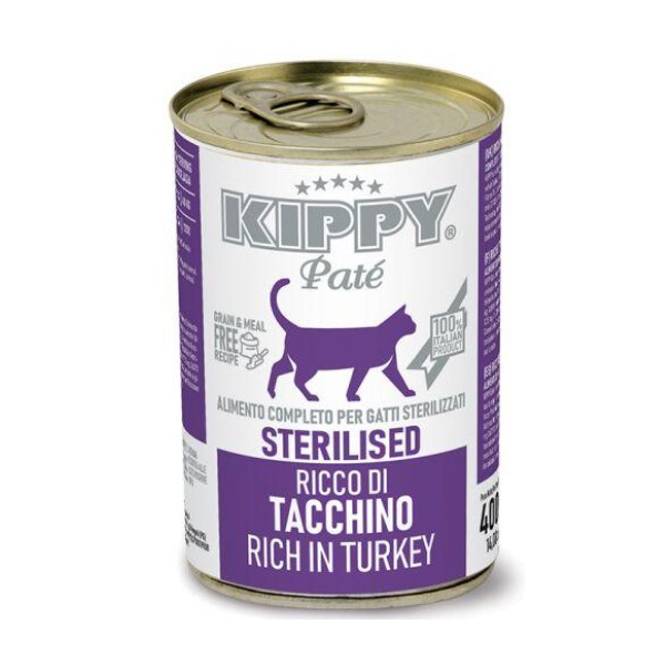 Kippy Pate Sterilised Cat Паштет с индейкой, 400 г