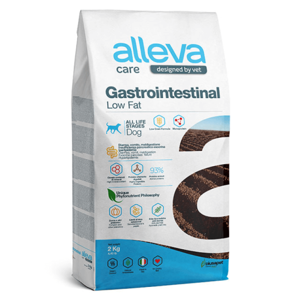 Alleva Care Gastrointestinal Low Fat сух. корм для собак с пониженным содержанием жира,2 кг