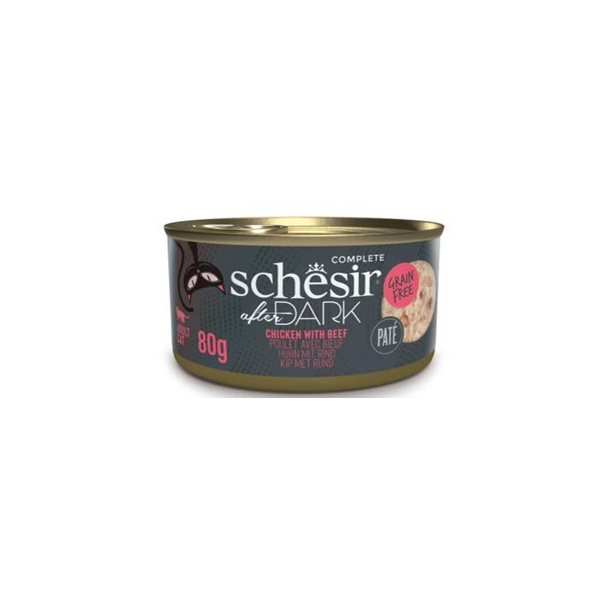 Schesir AFTER DARK для кошек (курица, говядина), 80 гр