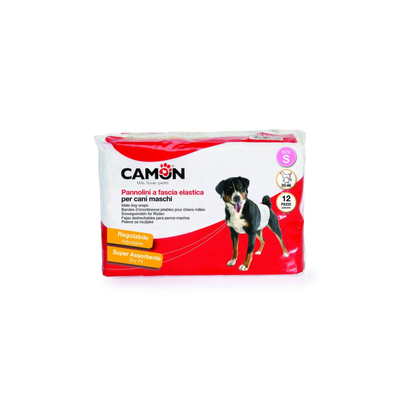 Camon Пояс впитывающий для кобелей (одноразовый), 12шт