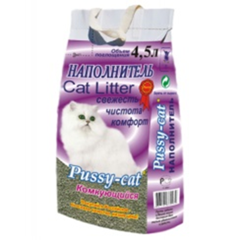 Наполнитель PYSSY CAT комкующийся 4,5л