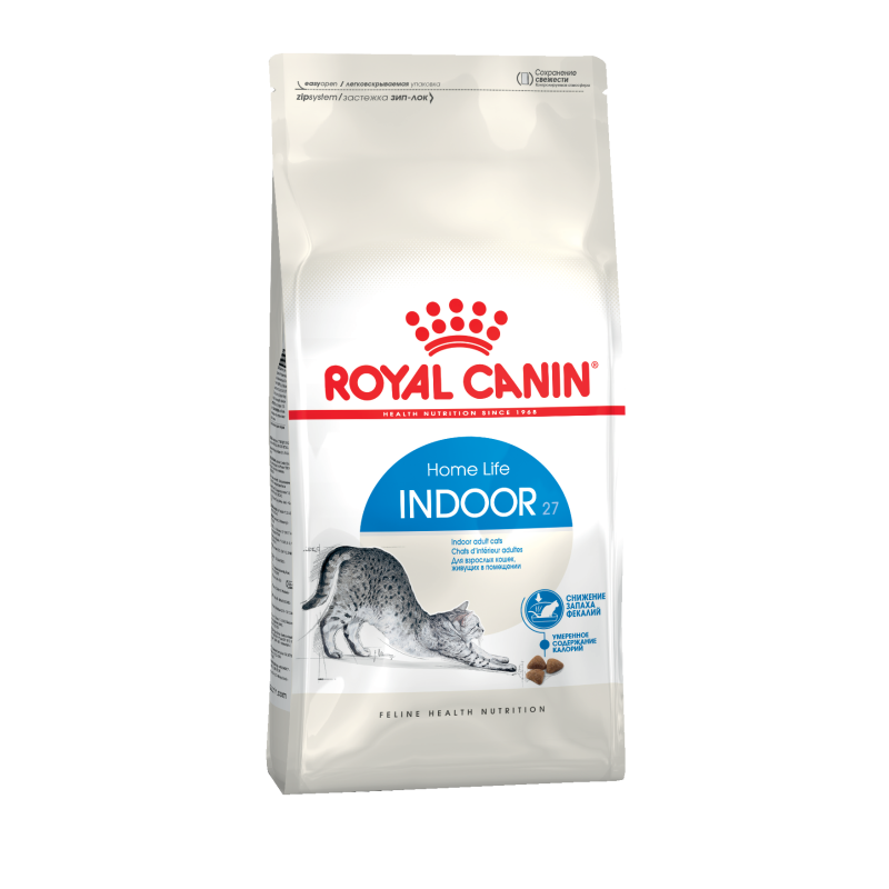 Royal Canin Indoor 27 Корм сухой сбалансированный для взрослых кошек, живущих в помещении, 200 гр