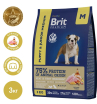 Brit Premium Корм сухой для щенков средних размеров (курица), 3кг