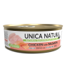 Корм Unica Natura д/кошек курица с лососем 70г