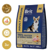 Brit Premium Корм сухой для собак средних пород (курица), 3кг