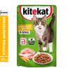 Kitekat Корм консервированный для кошек (курица в соусе), 0,085кг