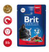 Brit Корм консервированный для взрослых кошек (говядина, горошек), 85г