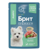 Брит влажный корм для щенков мини пород, соус (индейка, яблоко) 85гр
