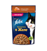 Felix Sensations Корм консервированный для кошек (курица, морковь в желе), 75г