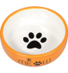 Миска Mr.Kranch керамическая для кошек MEOW 380 мл, оранжевая