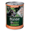 Влажный корм Monge Dog BWild GRAIN FREE Puppy&Junior для щенков и беременных собак, беззерновой, из утки с тыквой и кабачками, консервы 400 г