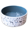 Миска Mr.Kranch керамическая для собак с рисунком,серая.350 мл