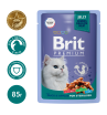 Brit Корм консервированный для стерилизованных кошек (утка с яблоками в желе), 85г