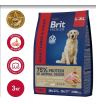 Brit Premium Корм сухой для собак крупных и гигантских пород (курица), 3кг