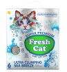 Fresh Cat Наполнитель для кошачьих туалетов, комкующийся (аромат морской бриз), 6л