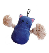Gigwi Игрушка для собак Кот с верёвкой и пищалкой 20см, серия CATCH & FETCH