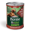 Влажный корм Monge Dog BWild GRAIN FREE для взрослых собак, беззерновой, из ягненка с тыквой и кабачками, консервы 400 г