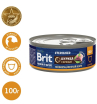 Brit Консерва для стерилизованных кошек (курица, печень), 100г