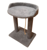 Когтеточка с овальной полкой 55 см (ковролин) цвет серый