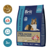 Brit Premium Корм сухой для собак с чувствительным пищеварением (ягненок, индейка), 3кг
