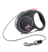 Flexi рулетка Black Design XS (до 8 кг),3 м,трос,черный/розовый