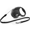 Рулетка Flexi Black Design cord S поводок-рулетка для собак, черная 5 м, до 12 кг