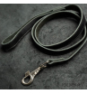 Поводок из натуральной кожи, (чёрный) 120см