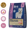 Brit Premium Корм сухой для щенков мелких пород (курица), 3кг
