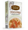 Деревенские лакомства Суп из курицы с говядиной и шпинатом (упаковка 4 шт, 35г)