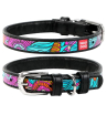 Collar Waudog Поводок для собак (рисунок лето, черный)