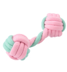 Игрушка Mr.Kranch для собак Гантель из каната 14*5 см розовая с голубым