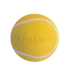 Playology  жевательный мяч SQUEAKY CHEW BALL с пищалкой и с ароматом курицы, цвет желтый, 6 см