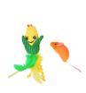Игрушка Mr.Kranch для кошек Кукурузка и Мышка плюшевая с кошачьей мятой и перышками,желтая,19 см